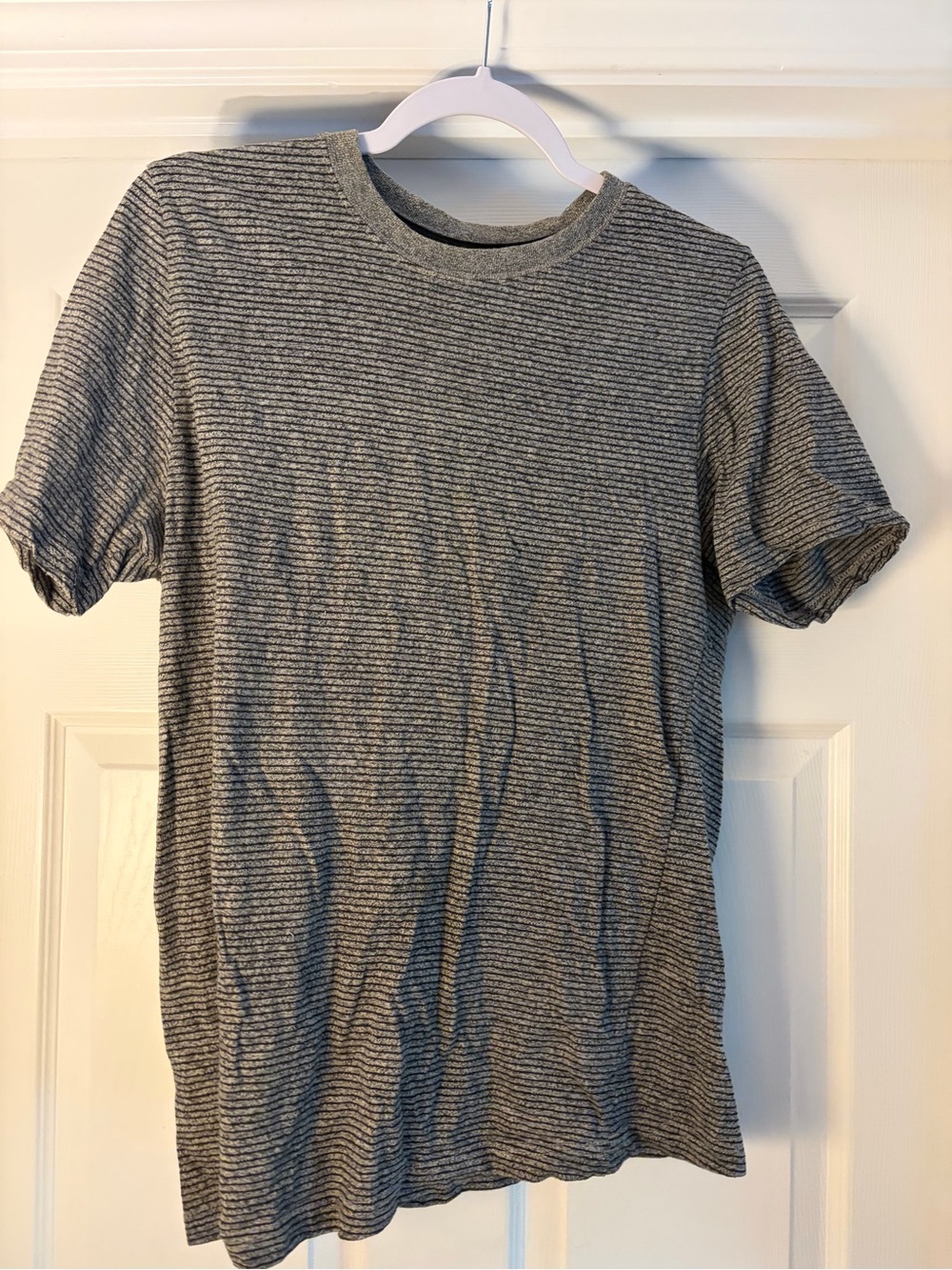 Revolution Men's Short Sleeve Crew Tee - Gray Stripe